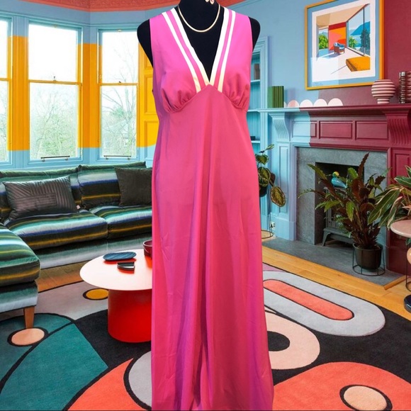 70s Vanity Fair pink house dress - Picture 1 of 4